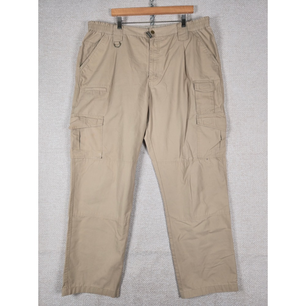 Propper Mens Tactical Cargo Pants‎ Khaki Ripstop Work Hiking 44x34 (Fits 44x32)